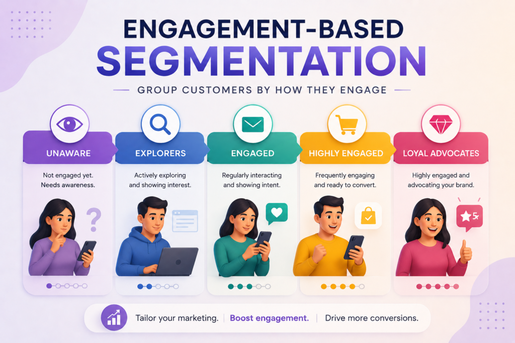 Customer engagement levels infographic