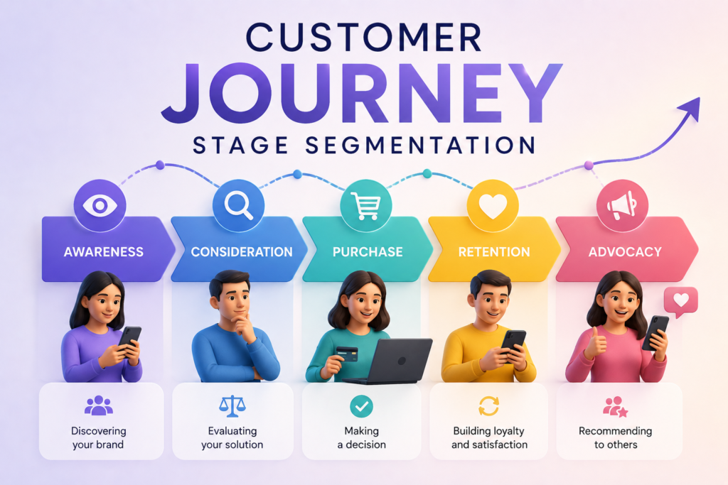 Customer journey and stage segmentation