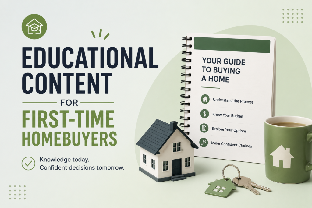 Educational guide for first-time buyers via email marketing for real estate agents