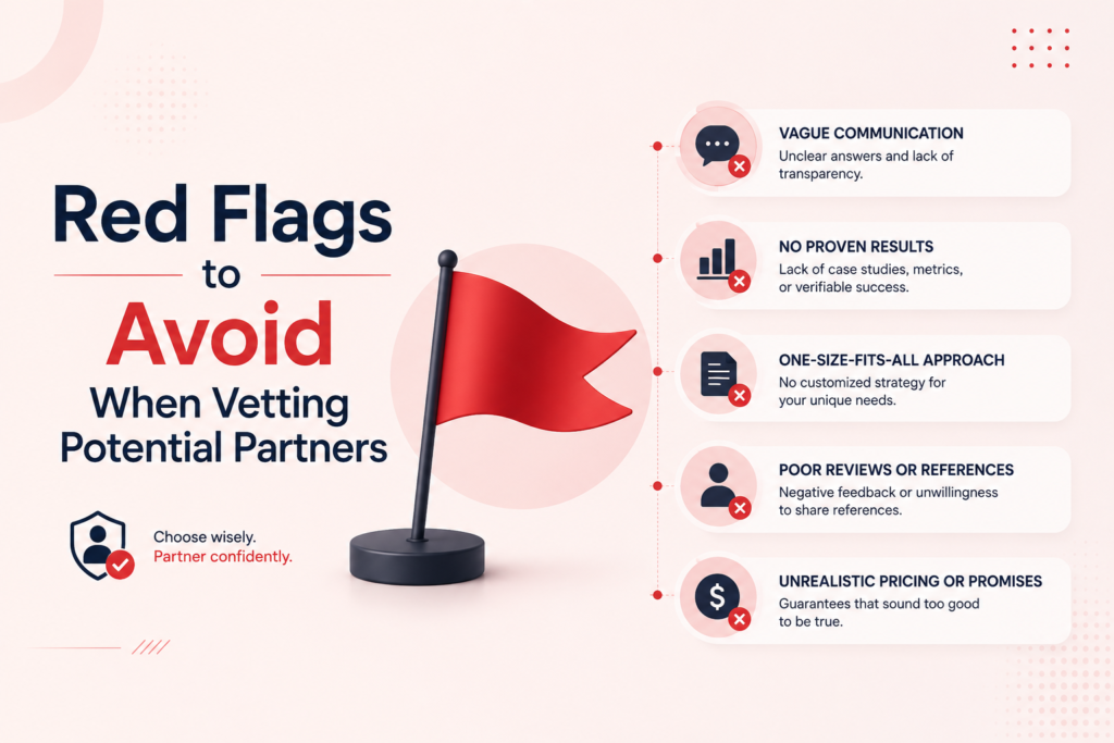 Red flags for vetting partners