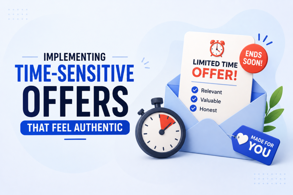 Time-sensitive offer alert to create urgency