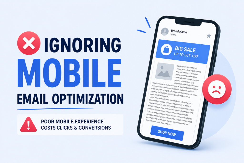 Ignoring mobile email optimization costs clicks