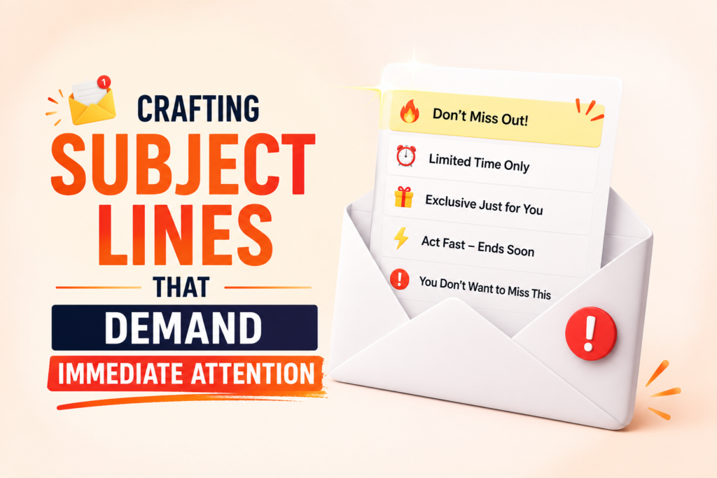 Crafting subject lines that demand attention and create urgency