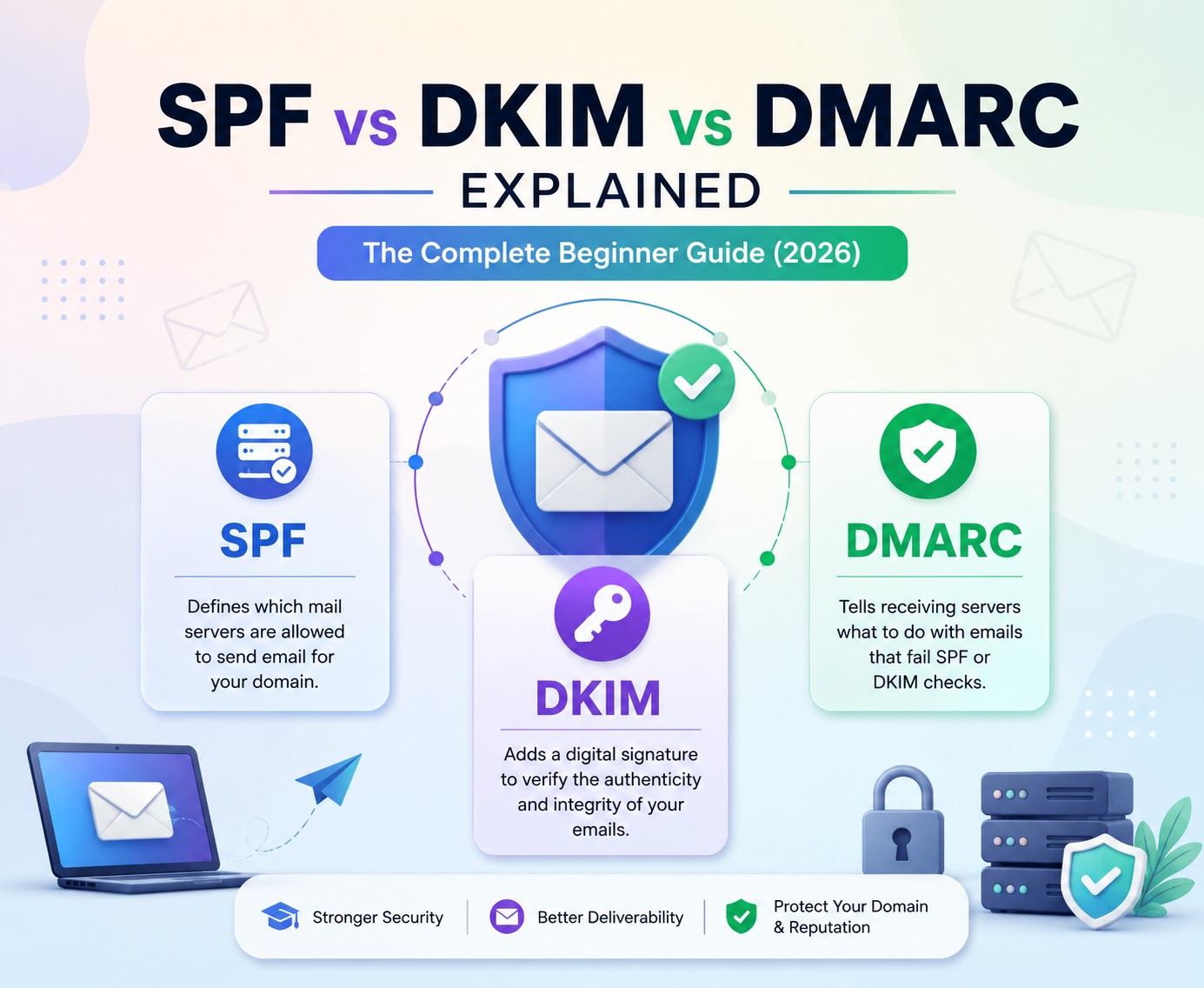 SPF vs DKIM vs DMARC email securoty