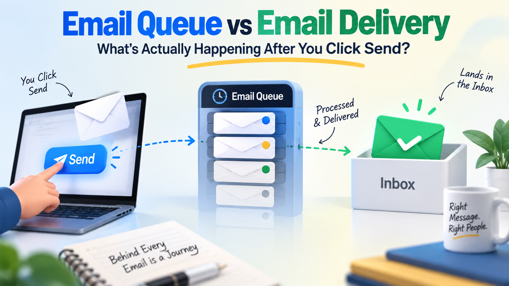 email queue vs email delivery